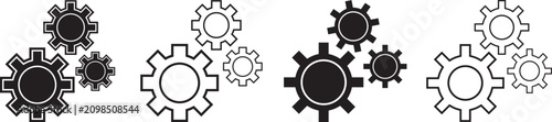 Quadro su tela settings icon on white background