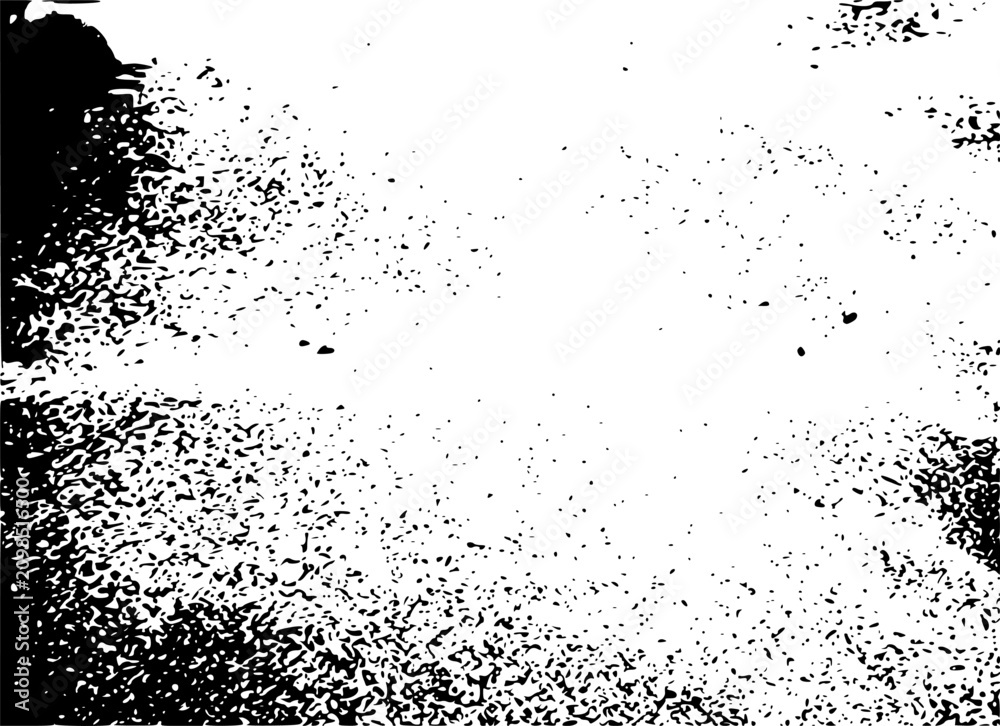 Obraz premium Abstract vector texture with minimalist black and white heavy stipple gradients and distressed spray paint noise elements