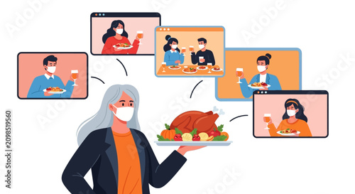 Vibrant flat vector illustration featuring a colorful and modern abstract design with geometric shapes for creative web projects, marketing materials, and digital graphic design.