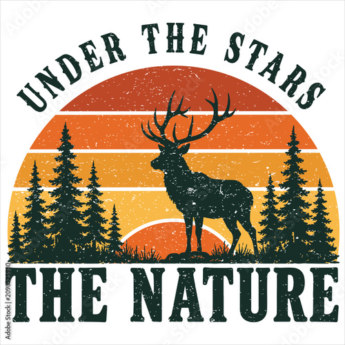  Step Inside The Nature T-shirt Design, Camping Tshirt Vector, Outdoor Adventure Illustration, Hiking Vintage Nature Quote, Camper Life Graphic