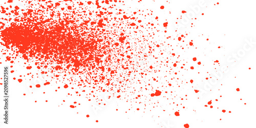 Fotografie Grunge Vector Background with Red Blood Drop Pattern, Ink Splat Texture and Dirty Paint Splatter Drip Design