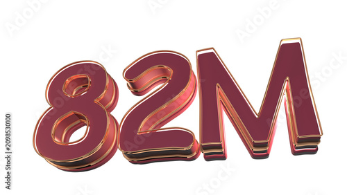 Red 3d number 82 million