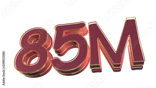 Red 3d number 85 million