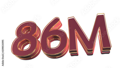 Red 3d number 86 million