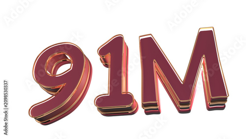 Red 3d number 91 million