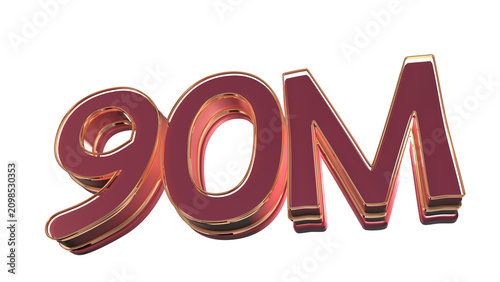 Red 3d number 90 million