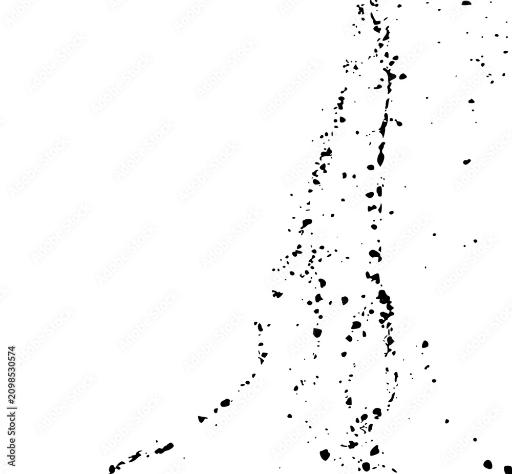 Obraz premium Abstract vector texture with minimalist black and white light grunge splatter, fine ink drops, and vertical distressed trail elements