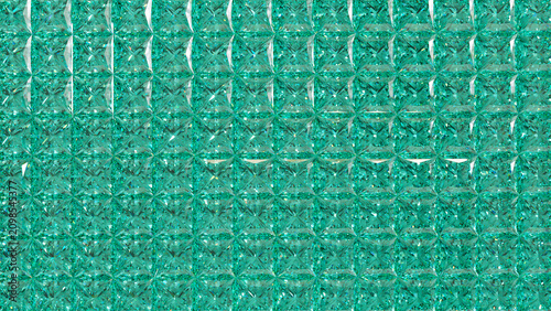 Teal Diamond Pattern – Sparkling Aquamarine Crystal Texture Background, Seamless pattern of glittering faceted teal diamonds, perfect for luxury branding, jewelry design, and fresh, vibrant background