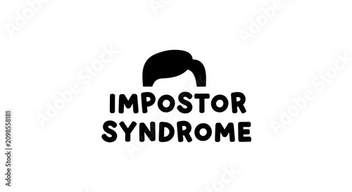 Foto Impostor syndrome concept with silhouette.