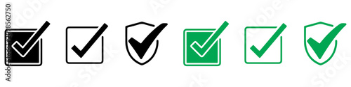 Foto Quality assurance symbol, icon, logo, silhouette, Clipart vector illustration