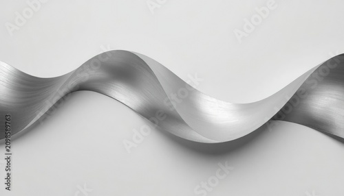 Elegant Metallic Wave in Monochrome Displaying Smooth Surface