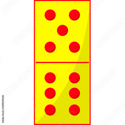 Illustration of a Domino Card Game