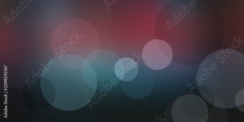Foto Overlay of soft circular bokeh light orbs on dark moody multi colored grainy backdrop