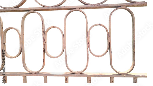Canvas Print Wrought iron fence grille panel