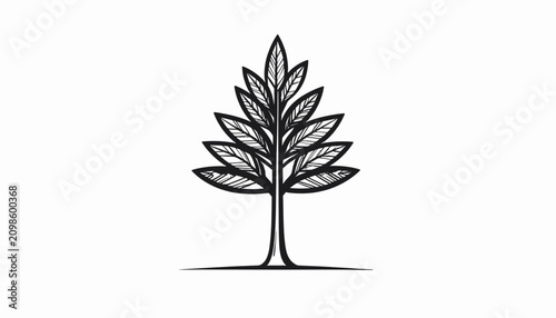 Tree with leaves and branches.