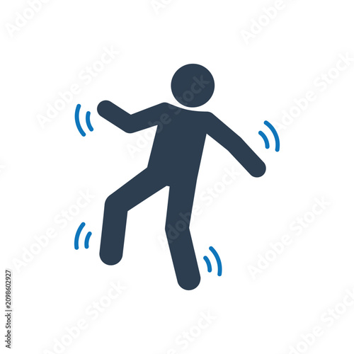 Fotografie Unsteady Gait Balance Stroke Icon