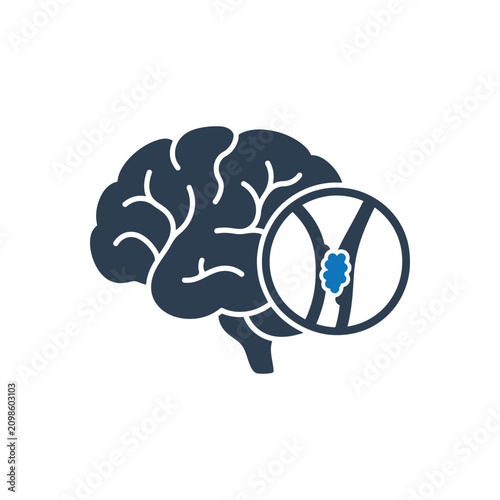 Foto Brain Artery Thrombosis Detection Icon