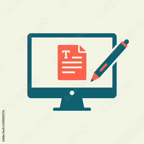 Εκτύπωση καμβά Digital word processing and editing on a modern computer screen