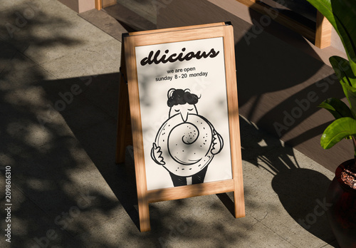 Sidewalk Sign Mockup