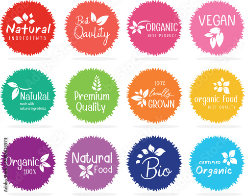Organic food, natural product, healthy life and farm fresh for food and drink promotion.