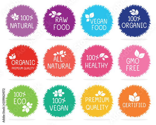 Organic food, natural product, healthy life and farm fresh for food and drink promotion.