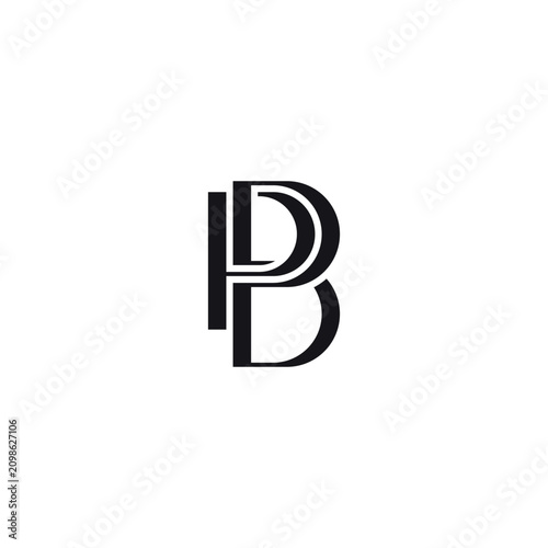 Premium Alphabet PB Logo Design.