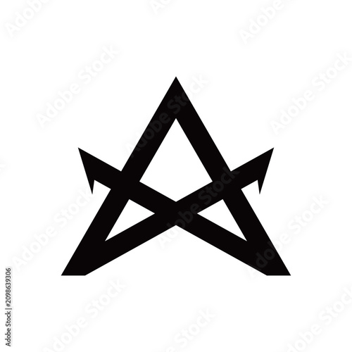 Modern Letter A Initial Symbol Vector Template