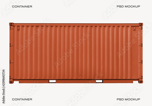 Realistic Container Mockup Design PSD