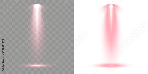 Obraz na płótnie Realistic floodlight beams, for product presentation.