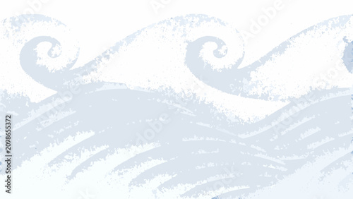 Foto Pale blue watercolor waves with a textured appearance against a white background