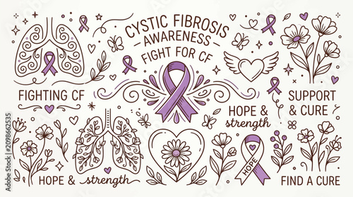 Fotografi Cystic Fibrosis Awareness: Fight for a Cure with Hope and Strength