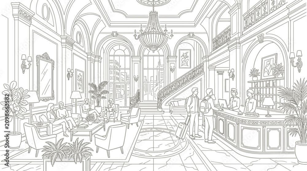 Naklejka premium sketch of church