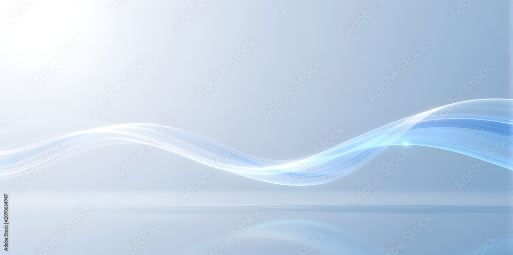 Fototapeta premium Blue gradient curve with a simple background