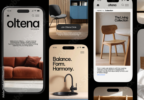 Modern Home Decor Website Mockup PSD