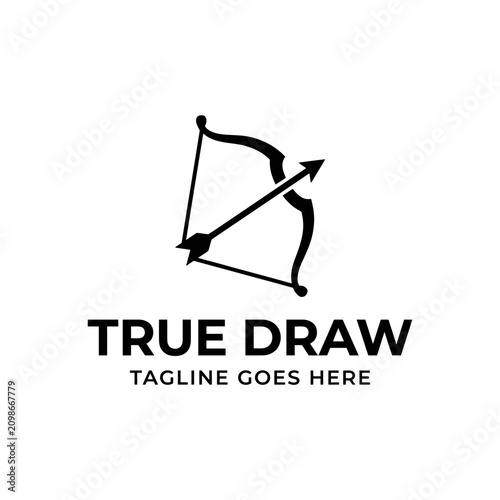 Foto Precise minimalist archer emblem for target achievement branding.