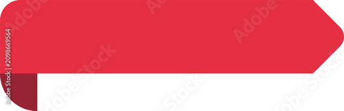 Fotografie Banner ribbon graphic displays a simple flat crimson design with a pointed end for effective visual emphasis
