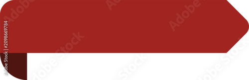 Fotografie Arrow ribbon banner in dark red acts as a sophisticated pointer for structured information displays