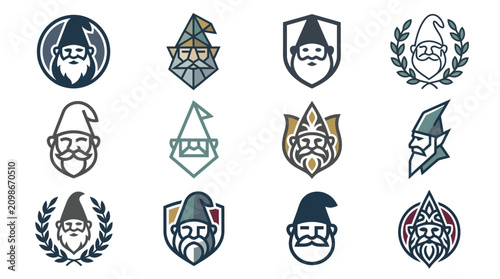 Obraz na płótnie Viking warrior logo designs.