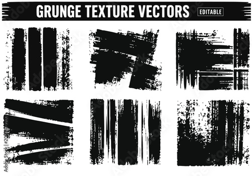 Grunge Stamp Texture Collection Editable Vector Set