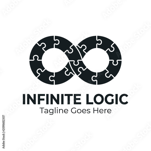 Interlocking puzzle pieces forming a loop, symbolizing endless collaboration, logical connection, and complex systems management.