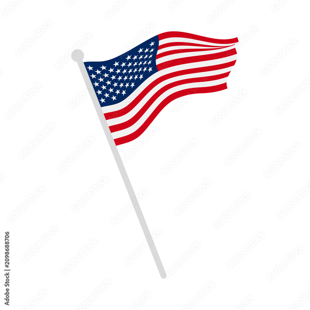 Obraz premium America Usa Flag Illustration