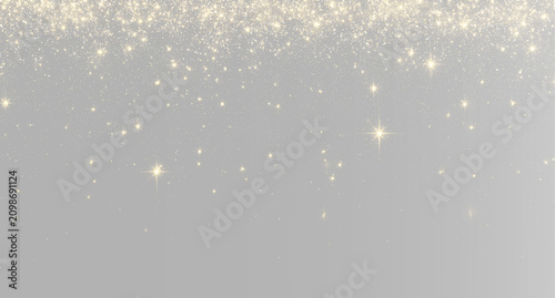 Canvastavla Golden glitter curtain gold sparkle hanging stars festive decoration luxury glow