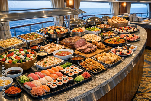 Seafood Buffet on a Cruise Ship