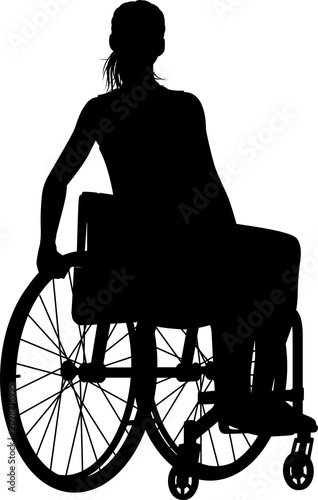 Silhouette of a woman sitti...