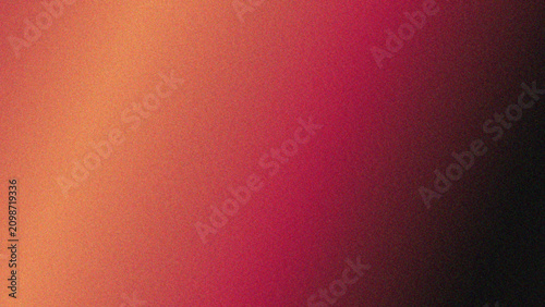 Minimalist sunset aesthetic background with textured grain and dark shadow