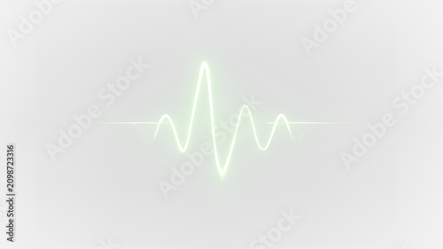 Glowing Green Sound Wave Signal Effect for Music and Technology Design