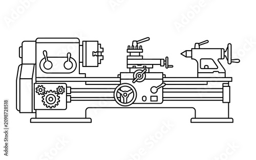 Lathe Machine Outline Icon