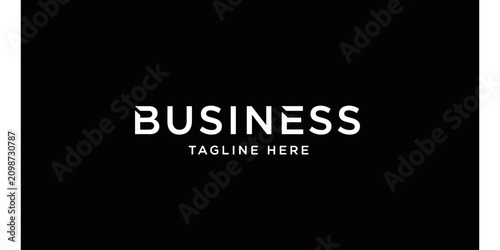 Business typography logo with sharp modern font