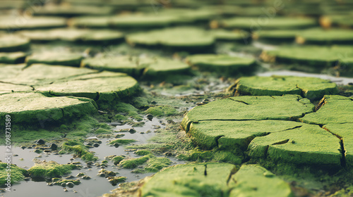 Serene view of lily pads floating on a tranquil water surface, showcasing nature's beauty and calmness.