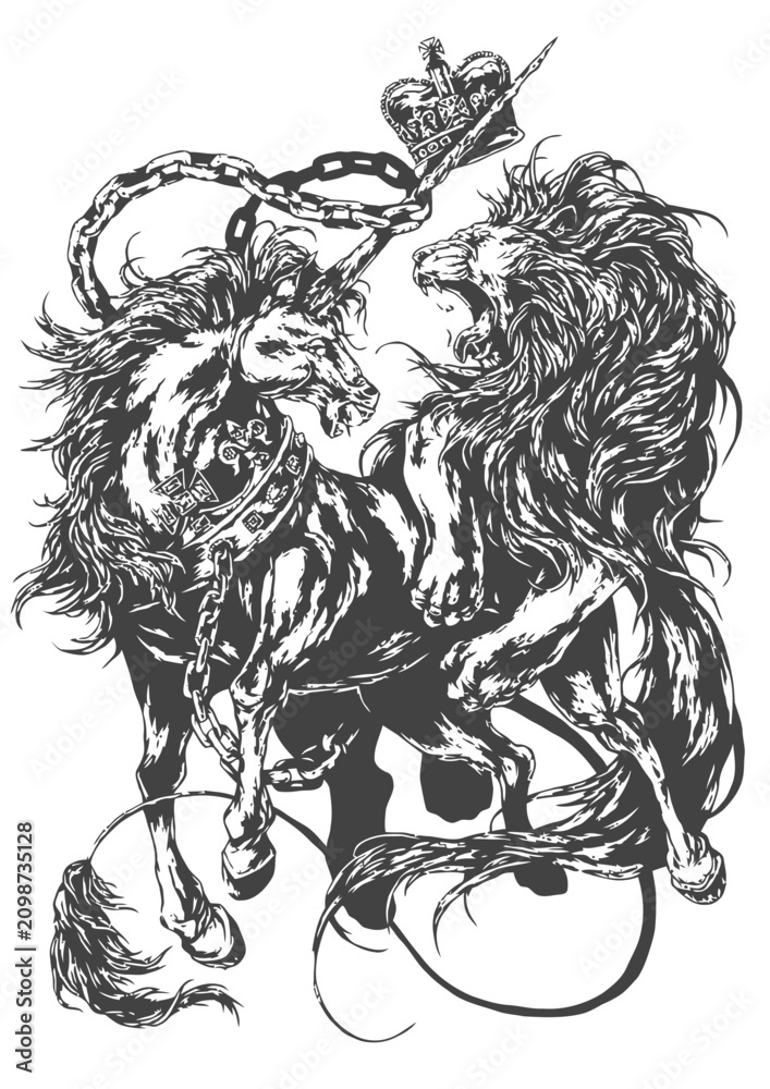 Fototapeta premium black and white sketch of a horse